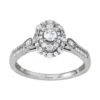 Simply Vera Vera Wang 14k White Gold 1/2 Carat T.W. Diamond Double Halo Engagement Ring -Simply Vera Vera Wang Shop 4323459