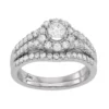 Simply Vera Vera Wang 14k White Gold 1 1/4 Carat T.W. Diamond Engagement Ring Set -Simply Vera Vera Wang Shop 4378613