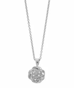 Simply Vera Vera Wang Sterling Silver Diamond Accent Knot Pendant Necklace