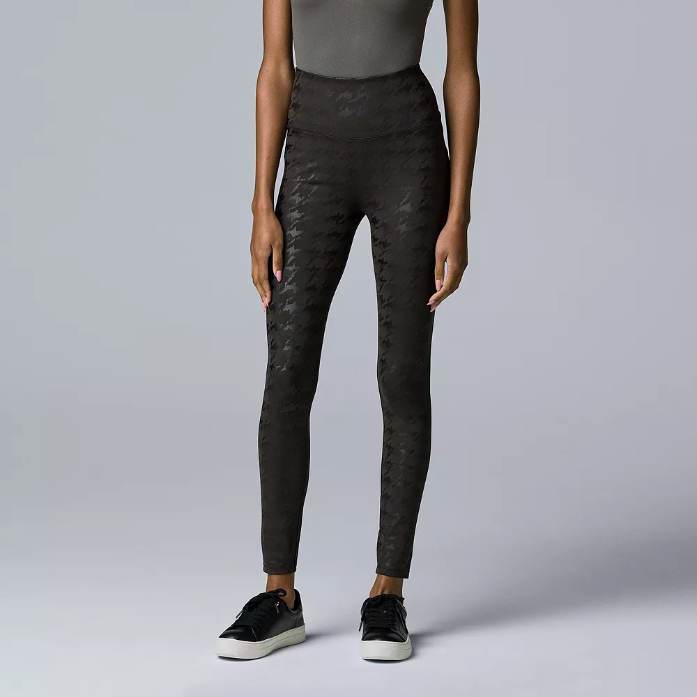 Women's Simply Vera Vera Wang High Rise Faux Leather Shaping Leggings 9 Women's Simply Vera Vera Wang High Rise Faux Leather Shaping Leggings - Image 7