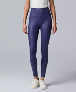 Women's Simply Vera Vera Wang High Rise Faux Leather Shaping Leggings 15 Women's Simply Vera Vera Wang High Rise Faux Leather Shaping Leggings -Simply Vera Vera Wang Shop 4473241 Tahlia Navy