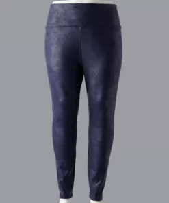 Plus Size Simply Vera Vera Wang High Rise Faux Leather Leggings -Simply Vera Vera Wang Shop 4473242 Tahlia Navy