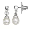 Simply Vera Vera Wang Silver Tone Pearl Drop Earrings -Simply Vera Vera Wang Shop 4560817