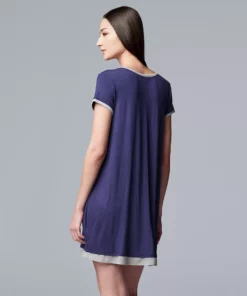 Women's Simply Vera Vera Wang Basic Luxury Sleepshirt -Simply Vera Vera Wang Shop 4780278 ALT
