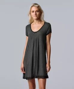 Women's Simply Vera Vera Wang Basic Luxury Sleepshirt