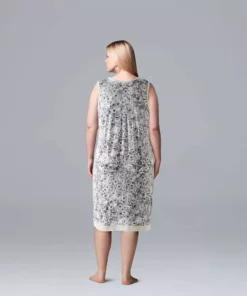Plus Size Simply Vera Vera Wang Basic Luxury Chemise -Simply Vera Vera Wang Shop 4780281 ALT