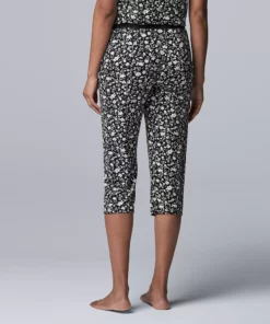 Women's Simply Vera Vera Wang Basic Luxury Pajama Capri Pants -Simply Vera Vera Wang Shop 4780288 ALT
