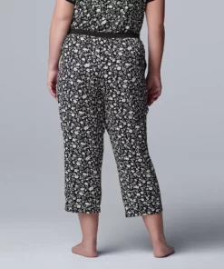 Plus Size Simply Vera Vera Wang Basic Luxury Pajama Capri Pants -Simply Vera Vera Wang Shop 4780289 ALT