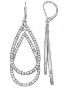 Simply Vera Vera Wang Layered Teardrop Earrings -Simply Vera Vera Wang Shop 4806445 Silver Tone