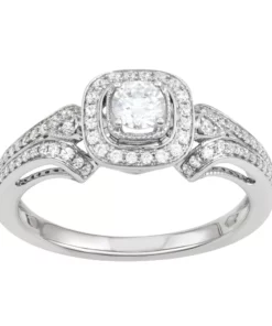 Simply Vera Vera Wang 14k White Gold 1/2 Carat T.W. Diamond Engagement Ring