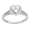 Simply Vera Vera Wang Sterling Silver 1/2 Carat T.W. Diamond Heart Ring -Simply Vera Vera Wang Shop 4815755