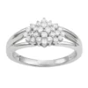 Simply Vera Vera Wang Sterling Silver 1/3 Carat T.W. Diamond Cluster Ring -Simply Vera Vera Wang Shop 4815756
