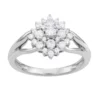 Simply Vera Vera Wang Sterling Silver 1/2 Carat T.W. Diamond Cluster Ring 2 Simply Vera Vera Wang Sterling Silver 1/2 Carat T.W. Diamond Cluster Ring -Simply Vera Vera Wang Shop 4815757