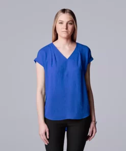 Women's Simply Vera Vera Wang V-Neck Top -Simply Vera Vera Wang Shop 4826767 Barret Bay