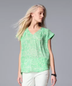 Women's Simply Vera Vera Wang V-Neck Top -Simply Vera Vera Wang Shop 4826767 Gothic Lace F