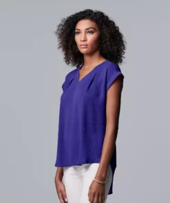 Women's Simply Vera Vera Wang V-Neck Top -Simply Vera Vera Wang Shop 4826767 Vera Ultra Violet