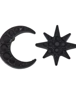 Simply Vera Vera Wang Moon & Star Mismatched Stud Earrings -Simply Vera Vera Wang Shop 4891294 Jet Tone