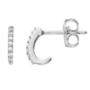 Simply Vera Vera Wang Sterling Silver 1/10 Carat T.W. Diamond J-Hoop Earrings -Simply Vera Vera Wang Shop 4974174