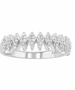 Simply Vera Vera Wang Sterling Silver 1/4 Carat T.W. Diamond Marquise Cluster Ring