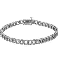 Simply Vera Vera Wang Sterling Silver 1/4 Carat T.W. Diamond Link Bracelet