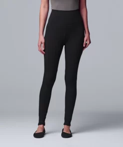 Women's Simply Vera Vera Wang Live-In Shaping High Rise Leggings -Simply Vera Vera Wang Shop 4994850 Black