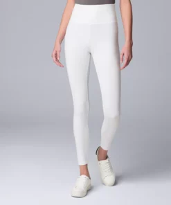 Women's Simply Vera Vera Wang Live-In Shaping High Rise Leggings -Simply Vera Vera Wang Shop 4994850 White