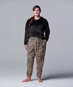Plus Size Simply Vera Vera Wang Velour Pajama Top & Banded Bottom Pajama Pants Set 9 Plus Size Simply Vera Vera Wang Velour Pajama Top & Banded Bottom Pajama Pants Set -Simply Vera Vera Wang Shop 5005143 ALT2