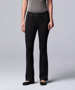 Women's Simply Vera Vera Wang Stretch Bootcut Jeans -Simply Vera Vera Wang Shop 5033495 Black Night