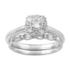 Simply Vera Vera Wang 14k White Gold 1/2 Carat T.W. Round & Baguette Cut Diamond Cluster Engagement Ring Set