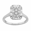 Simply Vera Vera Wang 14k White Gold 1/2 Carat T.W. Round & Baguette Cut Diamond Cushion Cluster Engagement Ring 2 Simply Vera Vera Wang 14k White Gold 1/2 Carat T.W. Round & Baguette Cut Diamond Cushion Cluster Engagement Ring -Simply Vera Vera Wang Shop 5115301