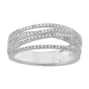 Simply Vera Vera Wang 14k White Gold 1/2 Carat T.W. Diamond Crossover Anniversary Ring -Simply Vera Vera Wang Shop 5115308