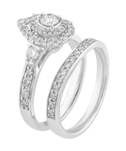 Simply Vera Vera Wang 14k White Gold 1 Carat T.W. Diamond Teardrop Cluster Engagement Ring Set 6 Simply Vera Vera Wang 14k White Gold 1 Carat T.W. Diamond Teardrop Cluster Engagement Ring Set -Simply Vera Vera Wang Shop 5115379 ALT