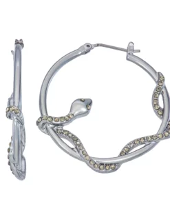 Simply Vera Vera Wang Simulated Crystal Snake Hoop Earrings