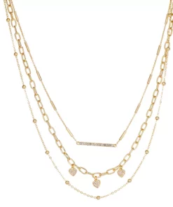 Simply Vera Vera Wang Gold Tone Chain Multistrand Necklace