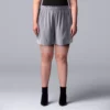Plus Size Simply Vera Vera Wang High-Waisted Soft Shorts 2 Plus Size Simply Vera Vera Wang High-Waisted Soft Shorts -Simply Vera Vera Wang Shop 5236307 Stratus Grey