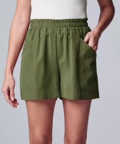 Simply Vera Vera Wang Shop 17 Petite Simply Vera Vera Wang High-Waist Soft Shorts