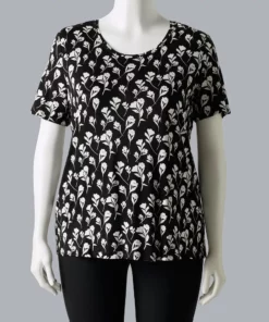 Plus Size Simply Vera Vera Wang Scoopneck Print Tee -Simply Vera Vera Wang Shop 5256625 Mini Shadow Stems