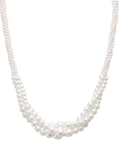 Simply Vera Vera Wang Twisted Simulated Pearl Collar Necklace