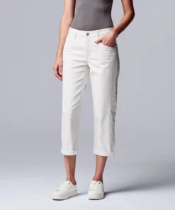 Women's Simply Vera Vera Wang Relaxed Boyfriend Jean Capri