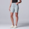 Women's Simply Vera Vera Wang High-Waisted 7" Bermuda Denim Shorts -Simply Vera Vera Wang Shop 5262173 Joline
