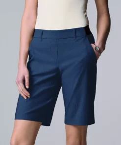 Women's Simply Vera Vera Wang City Pull-On Shorts -Simply Vera Vera Wang Shop 5513083 Bellamy Navy