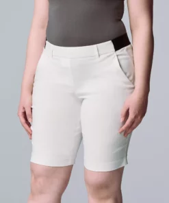 Women's Simply Vera Vera Wang City Pull-On Shorts -Simply Vera Vera Wang Shop 5513083 Modern White