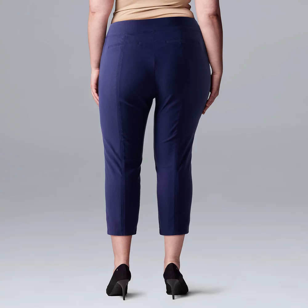 Plus Size Simply Vera Vera Wang Simply Modern Flat Front Capris 4 Plus Size Simply Vera Vera Wang Simply Modern Flat Front Capris - Image 2
