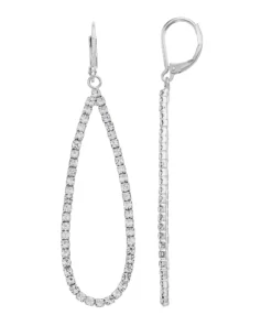 Simply Vera Vera Wang Pave Elongated Drop Earrings