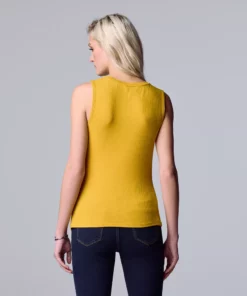 Women's Simply Vera Vera Wang Twist-Front Tank -Simply Vera Vera Wang Shop 5561348 ALT