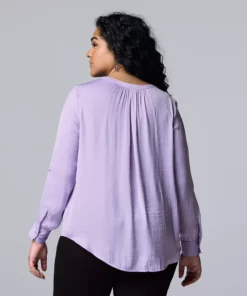 Plus Size Simply Vera Vera Wang Roll-Tab Popover Top 23 Plus Size Simply Vera Vera Wang Roll-Tab Popover Top -Simply Vera Vera Wang Shop 5564678 ALT