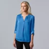 Petite Simply Vera Vera Wang Roll-Tab Popover Top -Simply Vera Vera Wang Shop 5568169 Vienna Stream