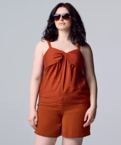 Women's Simply Vera Vera Wang High-Rise Paperbag Waist Shorts -Simply Vera Vera Wang Shop 5568343 ALT2