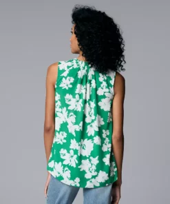 Women's Simply Vera Vera Wang Pleated Tank -Simply Vera Vera Wang Shop 5568467 ALT