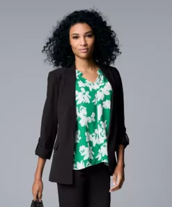 Women's Simply Vera Vera Wang Pleated Tank -Simply Vera Vera Wang Shop 5568467 ALT2